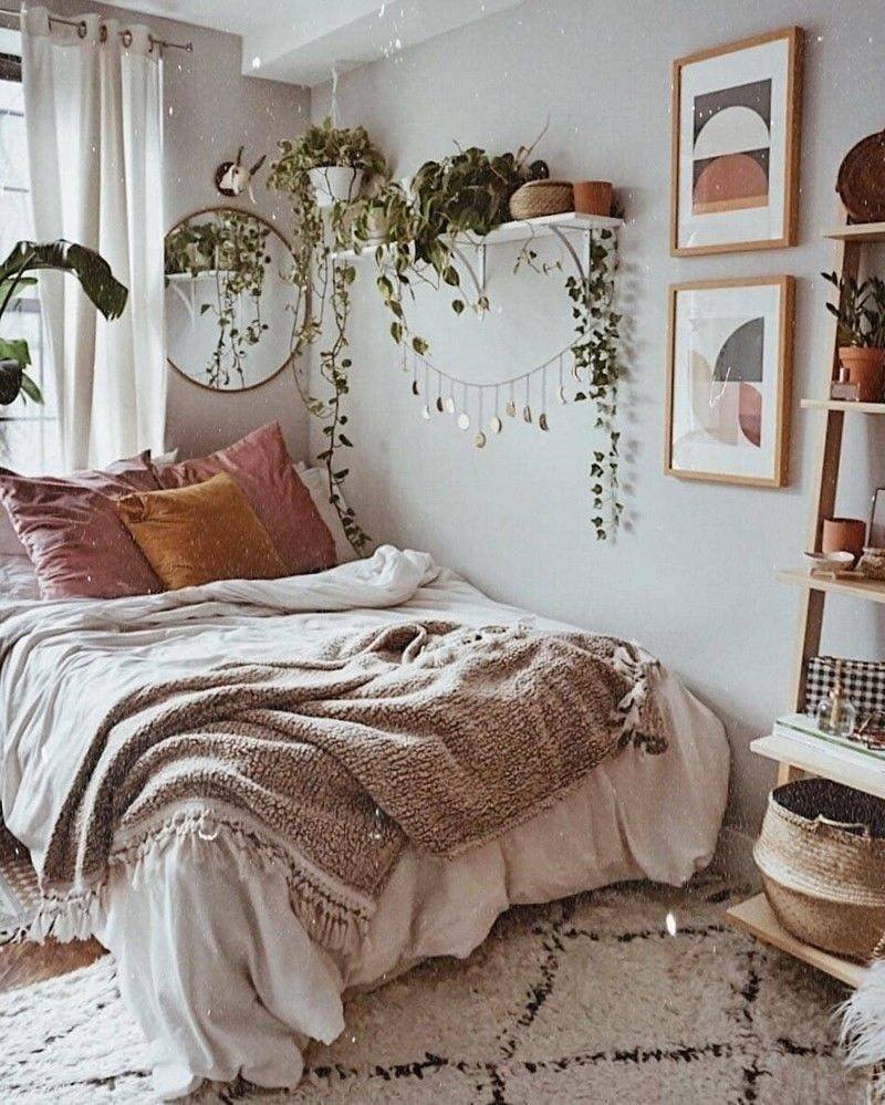 Boho aesthetic bedroom decor