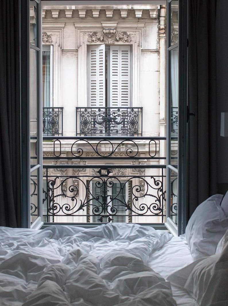 French window in bedroom