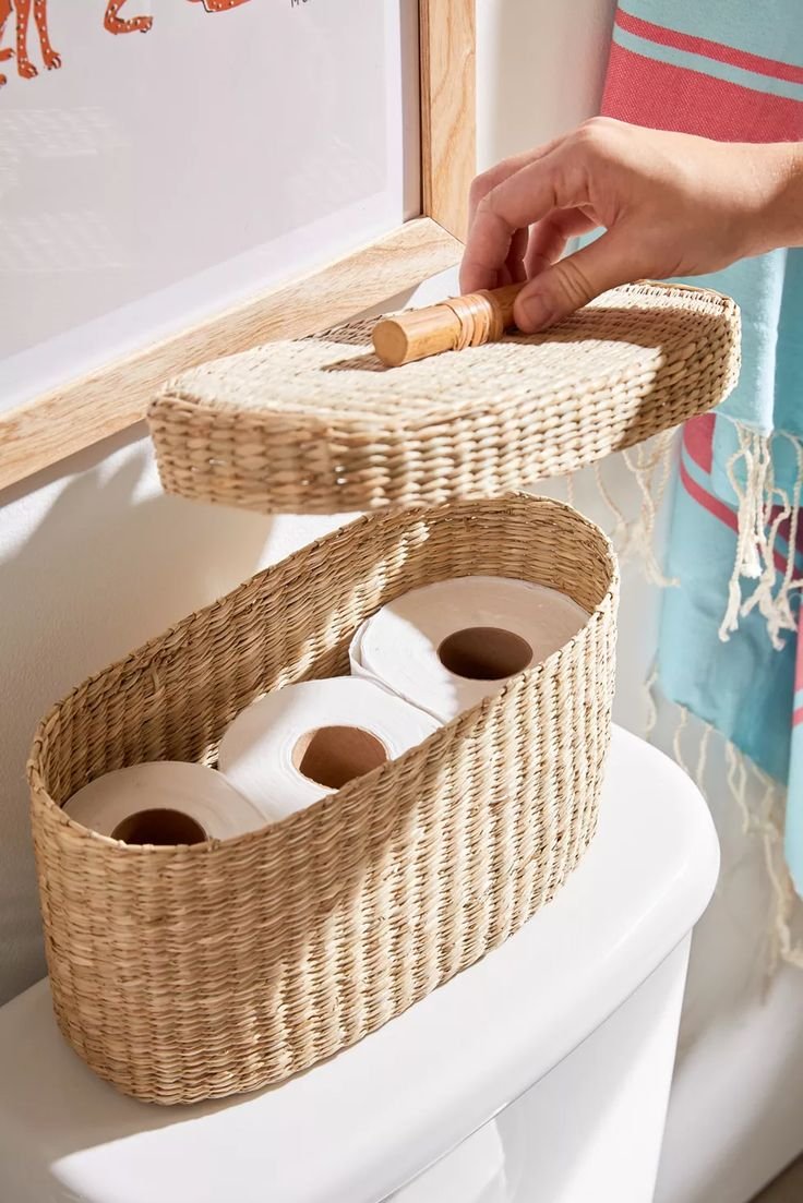 Toiletry baskets for bathrooms