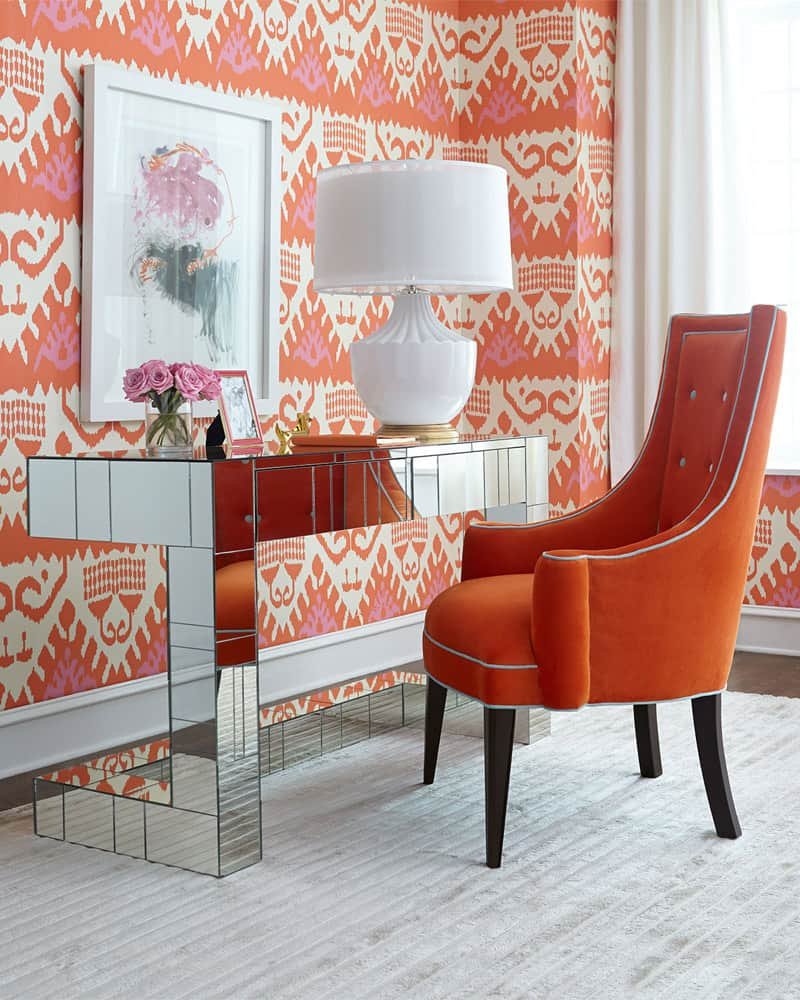 White and orange decor