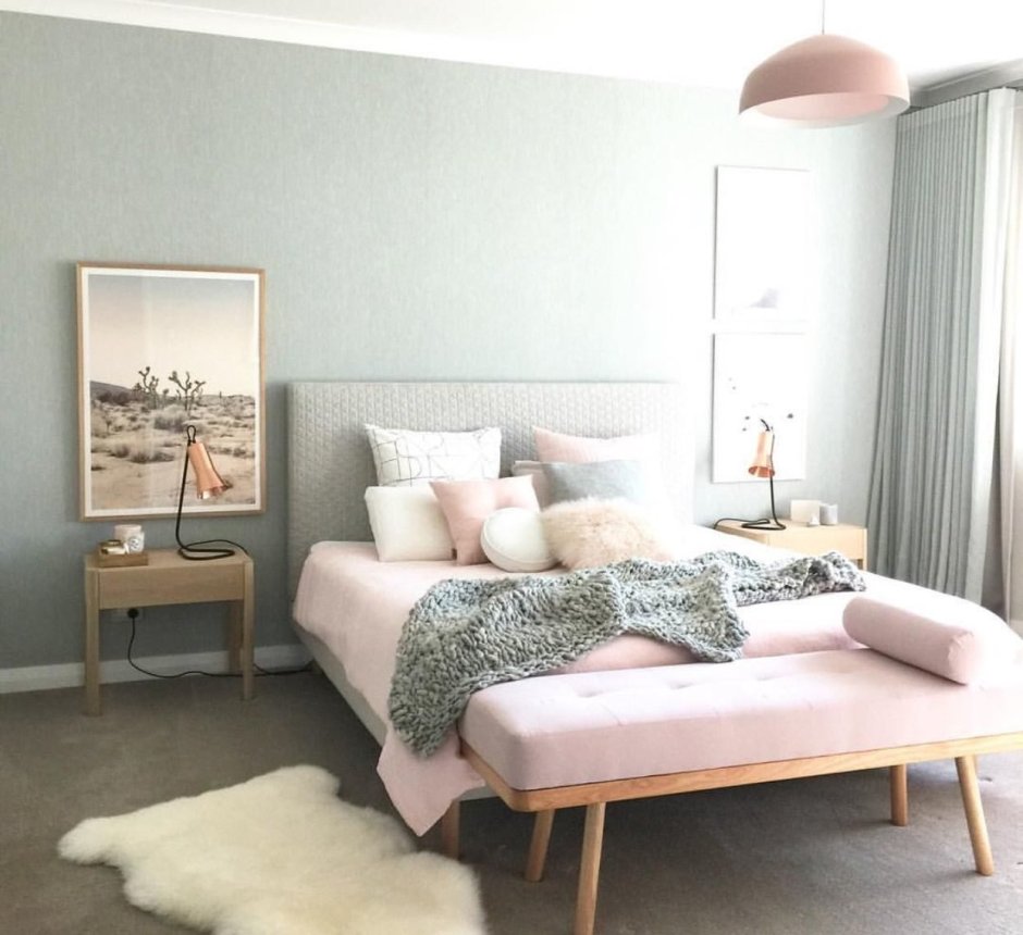 Pink and grey bedrooms