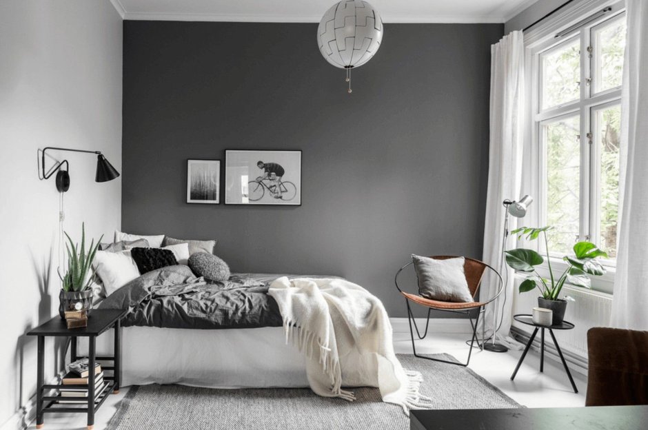 Dark grey bedrooms