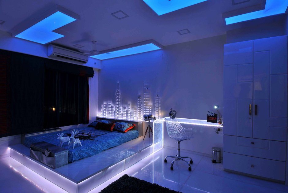 Led lights in the bedroom