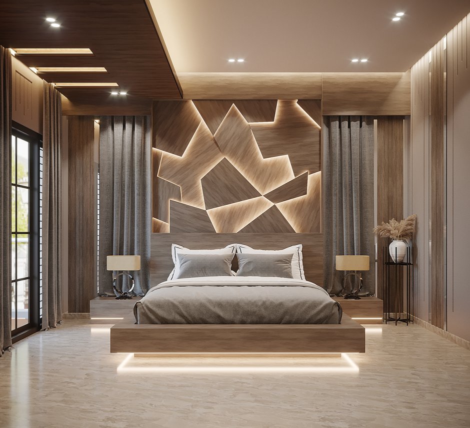 Design wall in bedroom