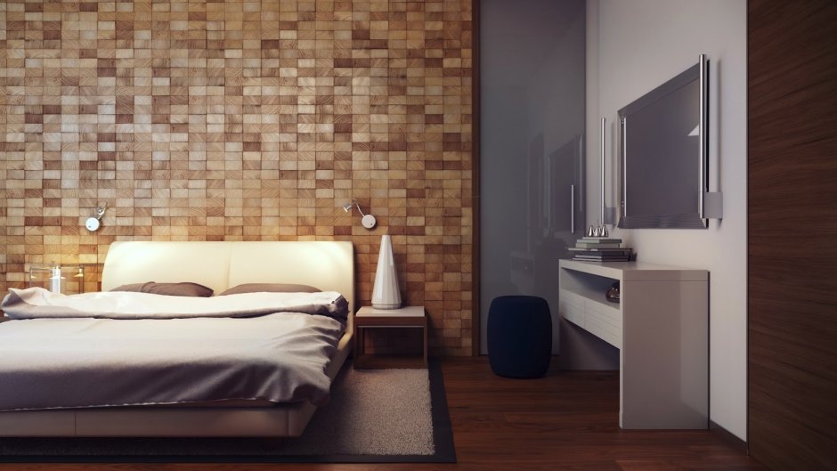 Tiles in a bedroom