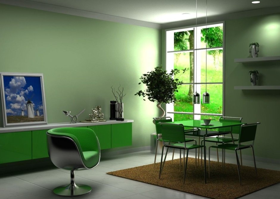 Bedroom green screen