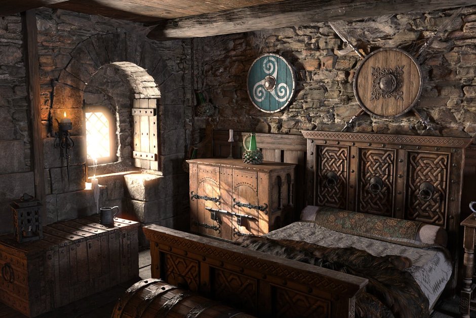 Medieval fantasy bedroom