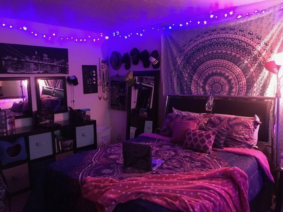 Black emo bedroom