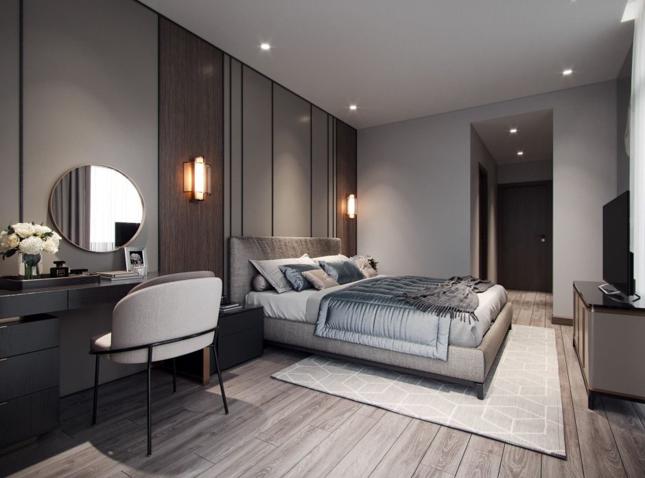 Modern apartment bedroom design
