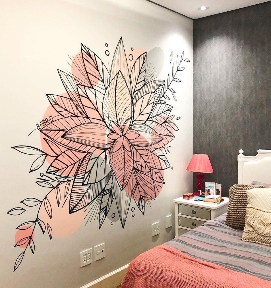 Wall drawing for bedroom