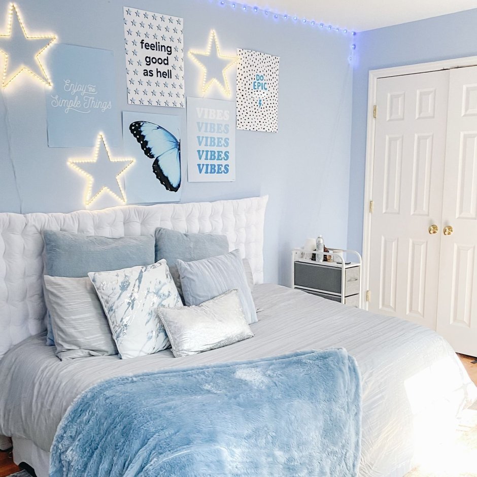Baby blue bedroom