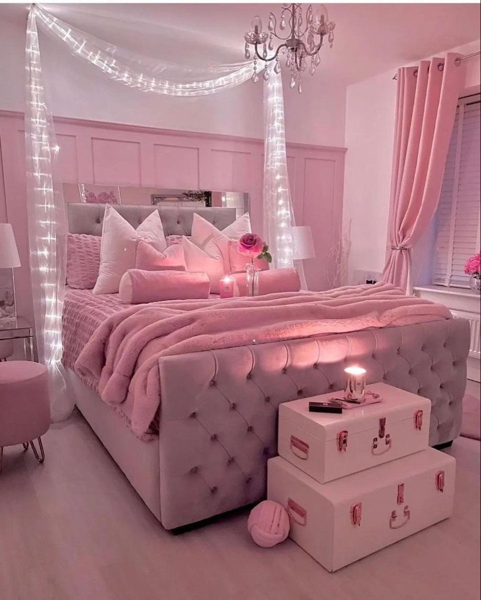 All pink bedroom