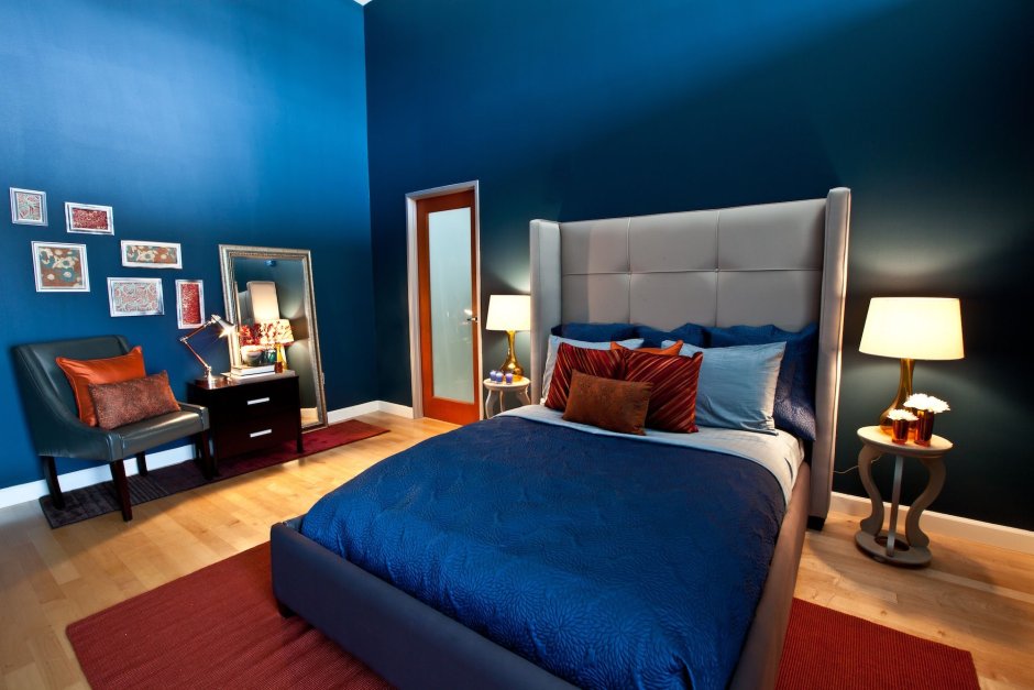 Blue color for bedroom walls