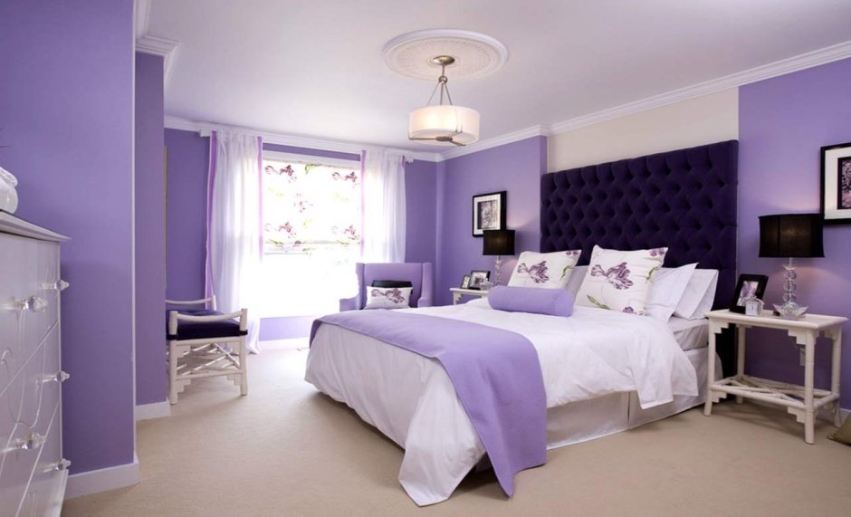 Purple colour for bedroom