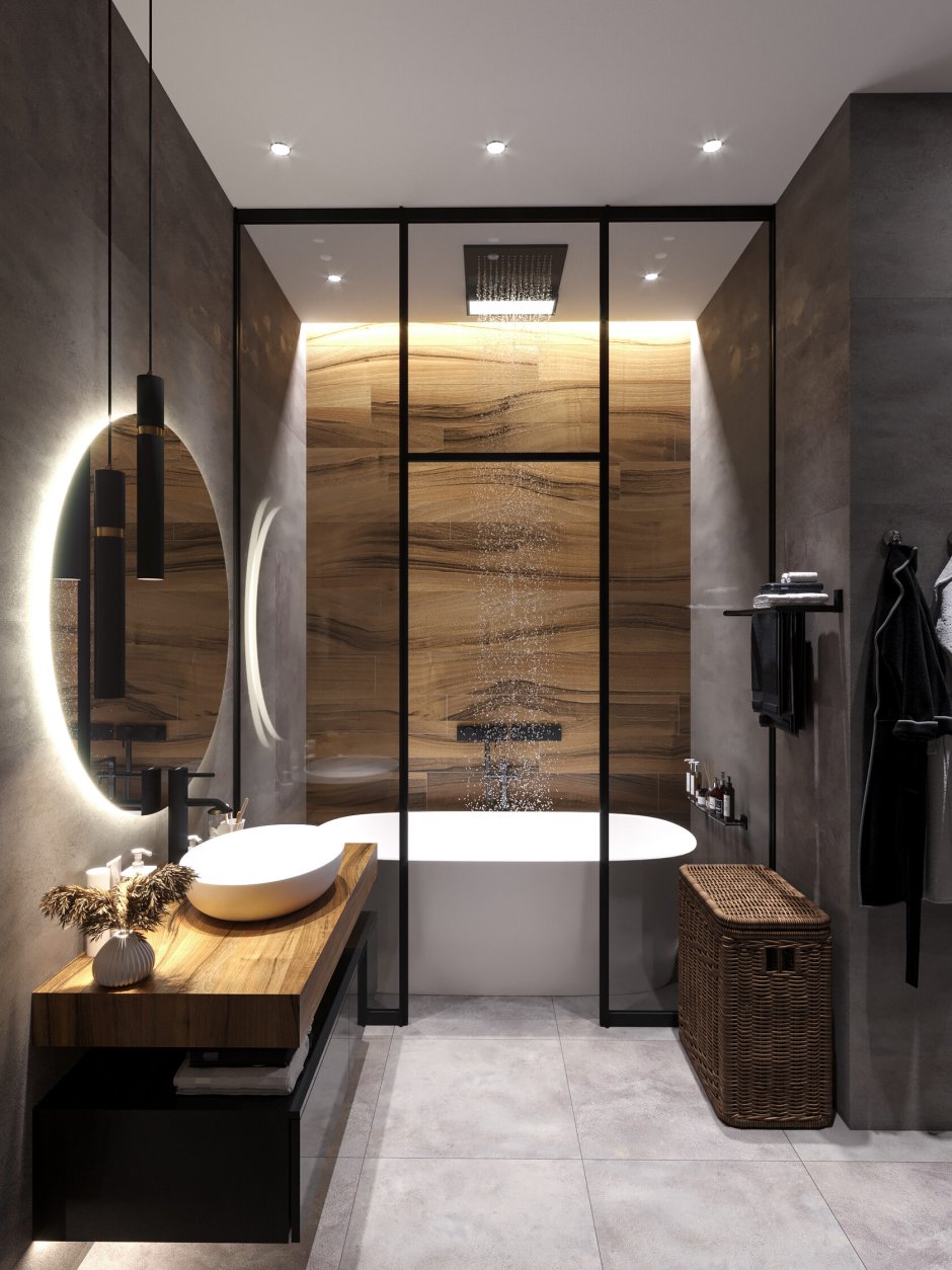 Modern house bathroom design