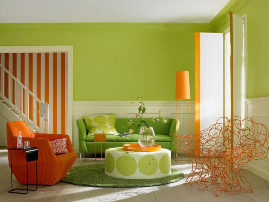 Green and yellow decoration