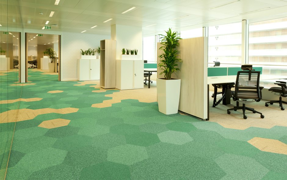 Carpet flooring in office