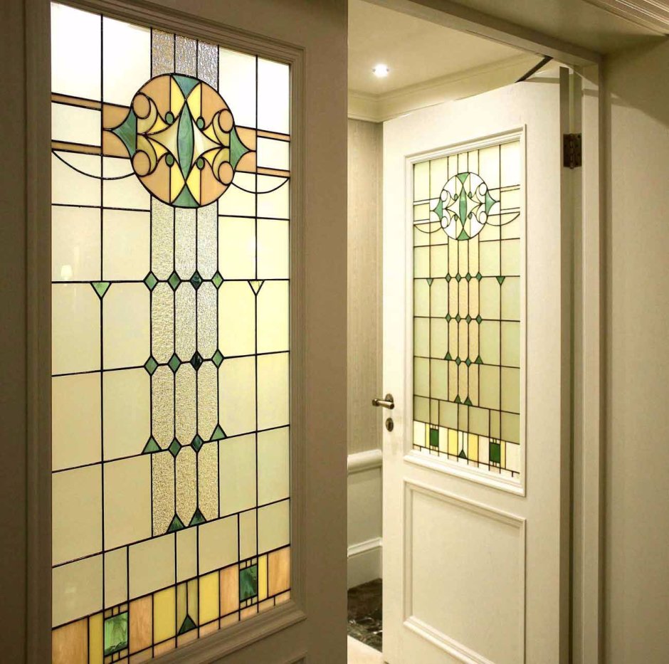 Stained glass door patterns
