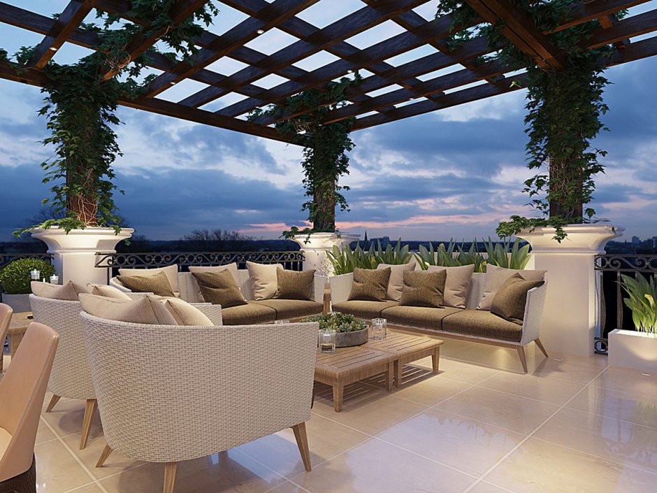 Roof sitting area