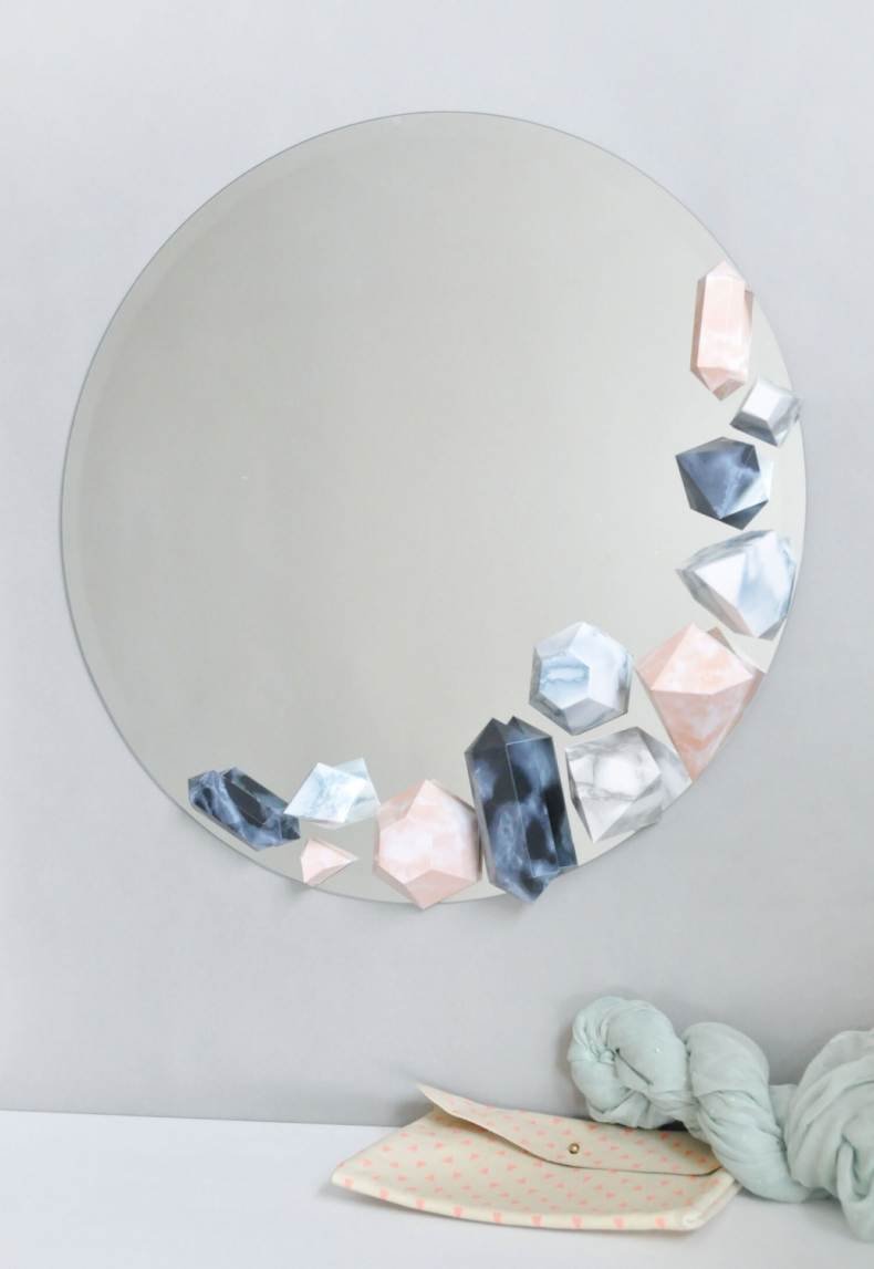 Glass mirror stone
