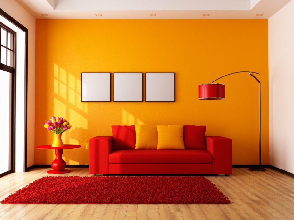 Wall painting yellow colour