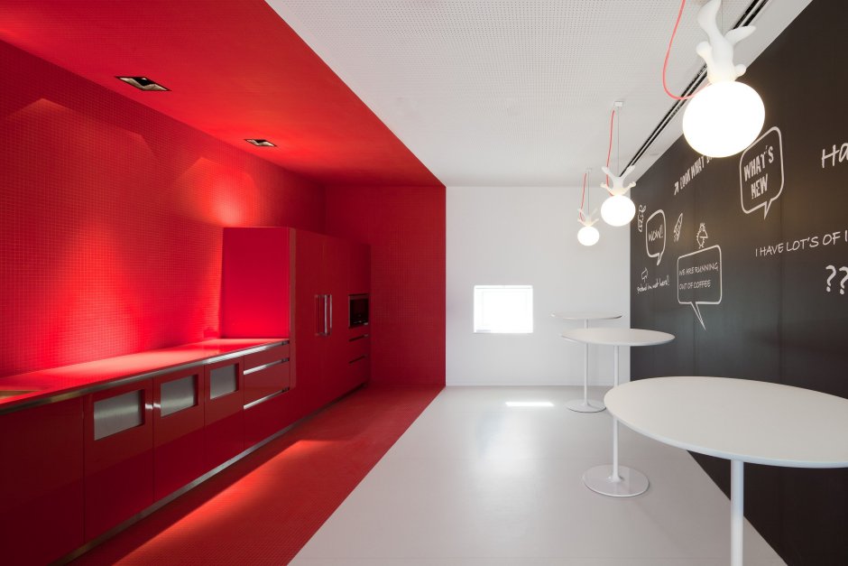 Red and black walls
