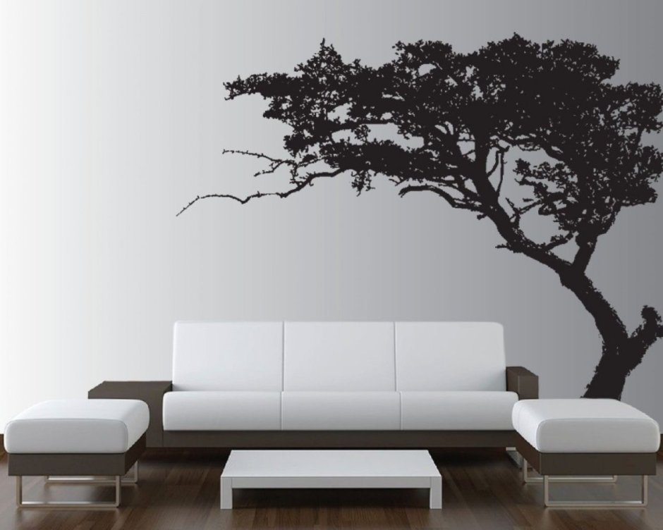 Wall painting of trees