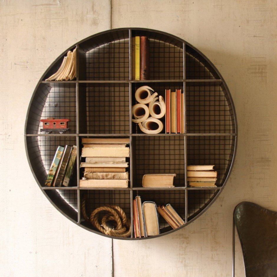 Circle wall bookshelf
