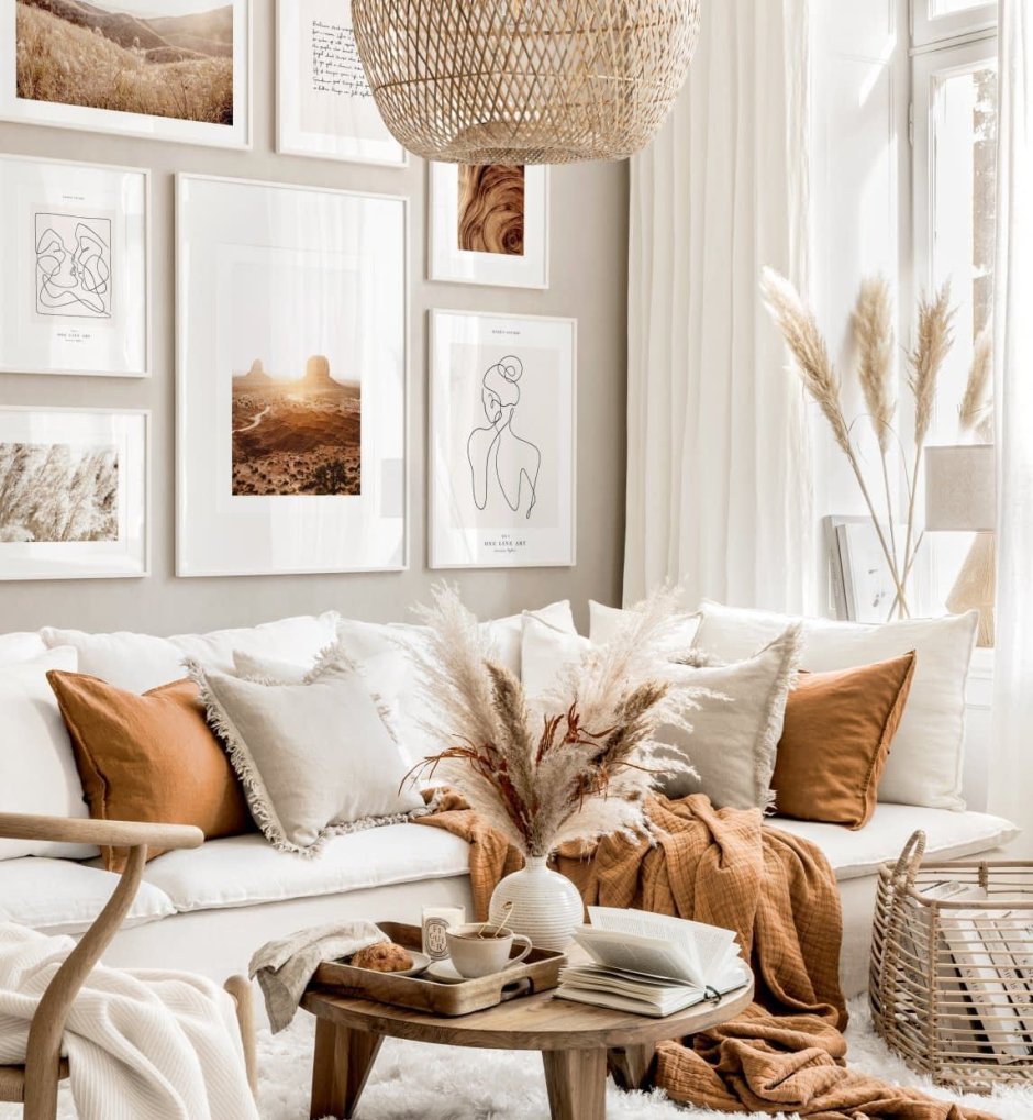 Beige and white walls