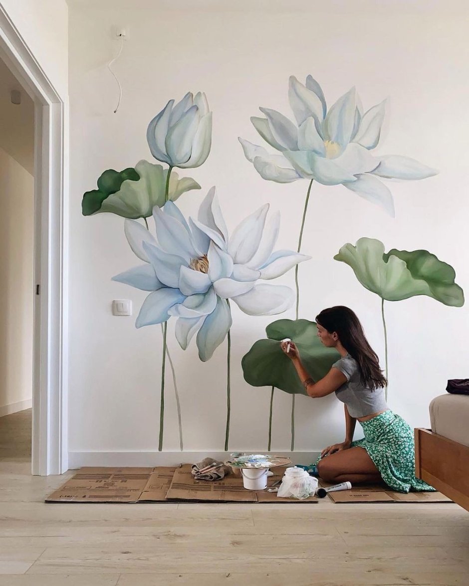 Flowers wall painting