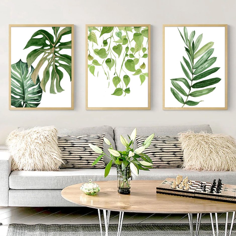 Leaf wall painting