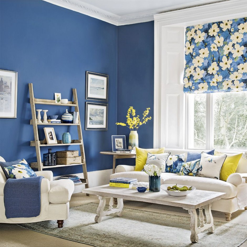 Blue and yellow walls