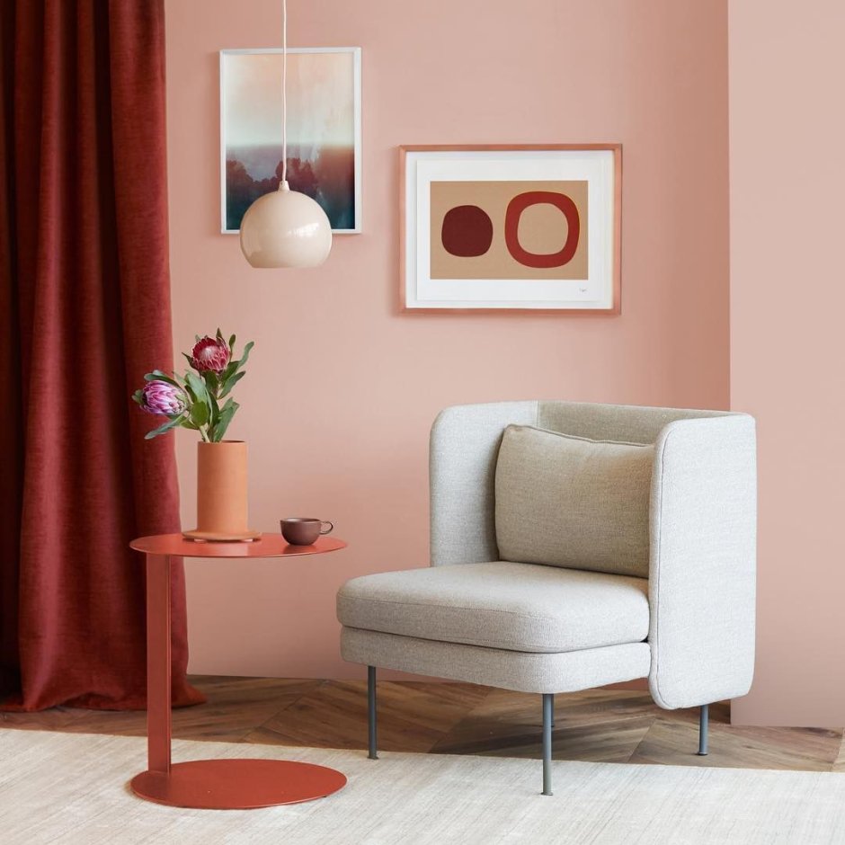 Baby pink colour wall paint