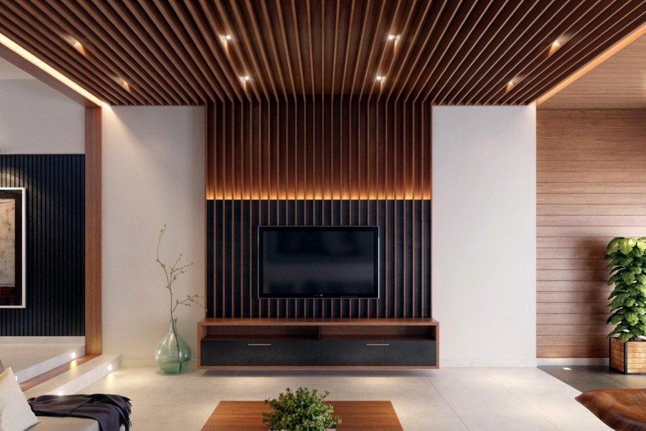 Wooden walls for indoor