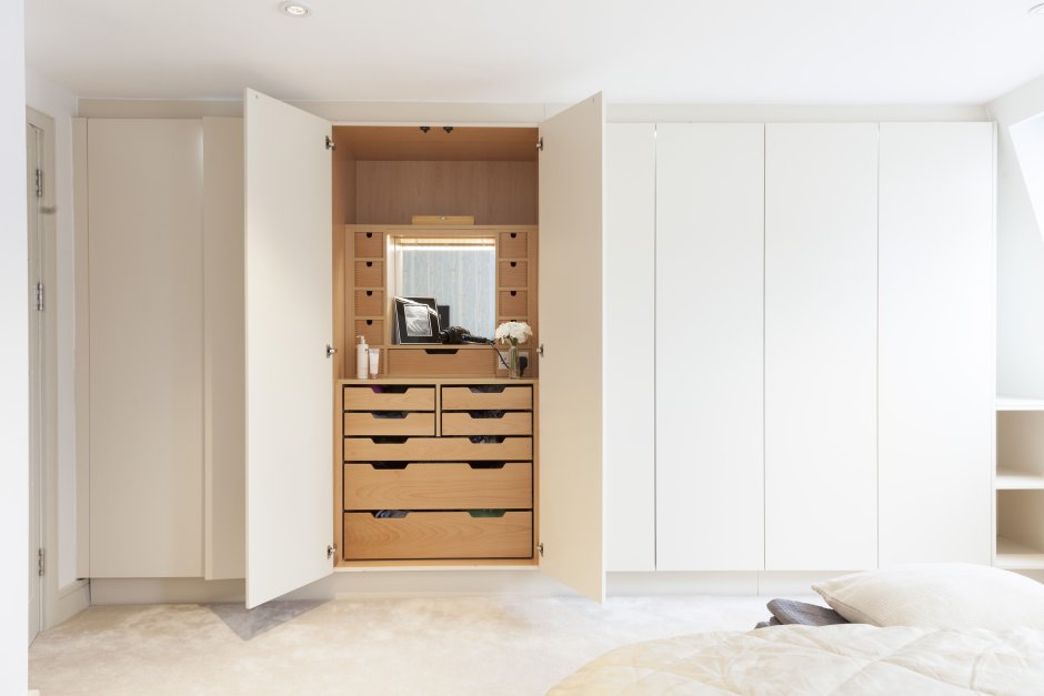 Dressing table and cupboard
