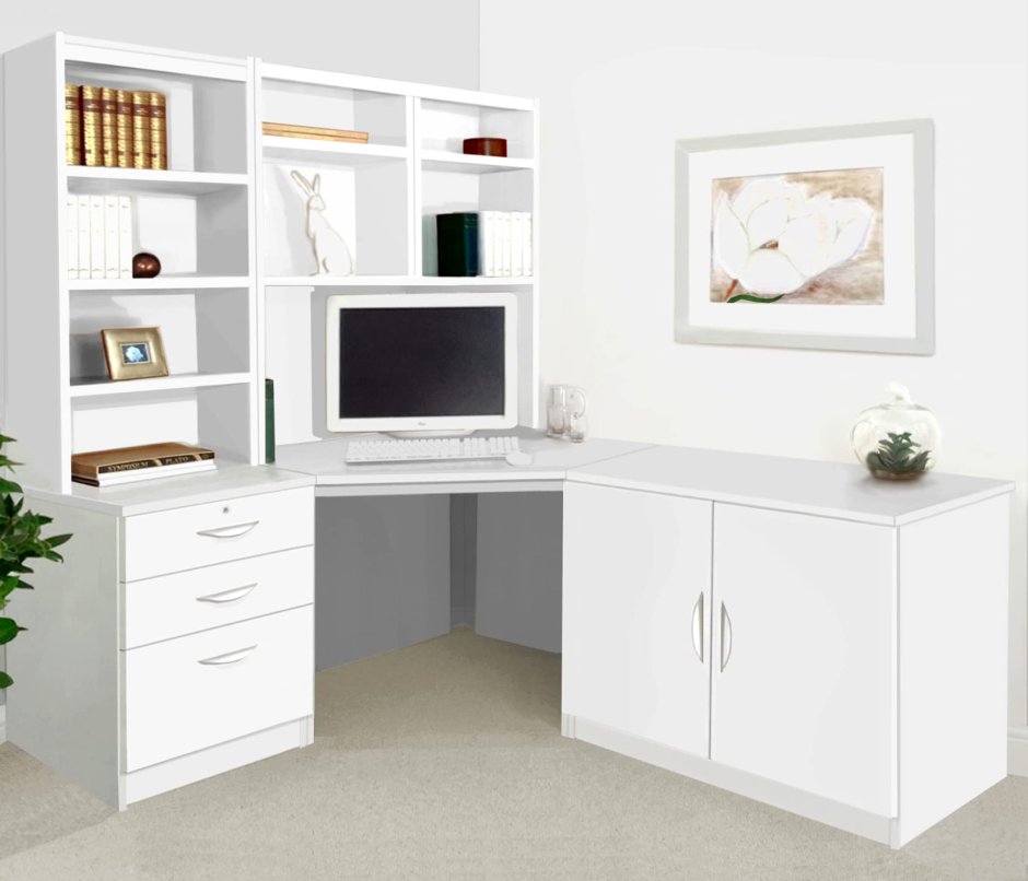 Cupboard with computer table