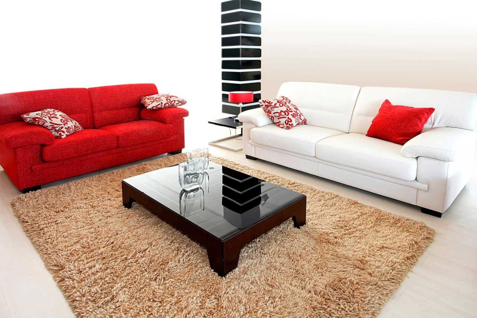 Carpet with brown sofa