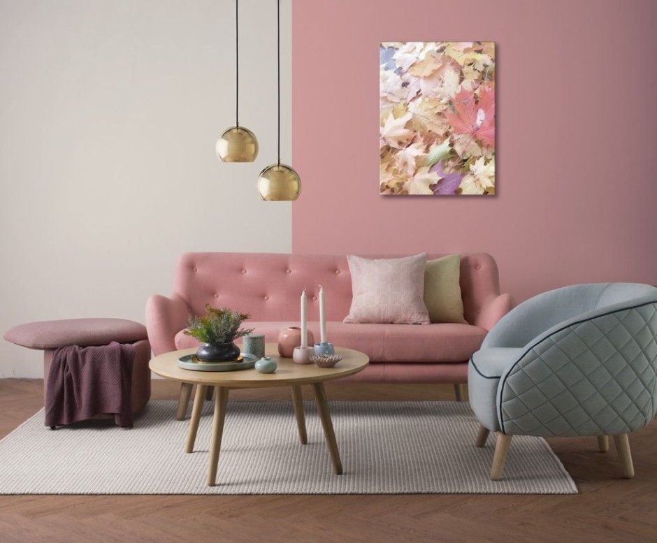 Rose pink sofa
