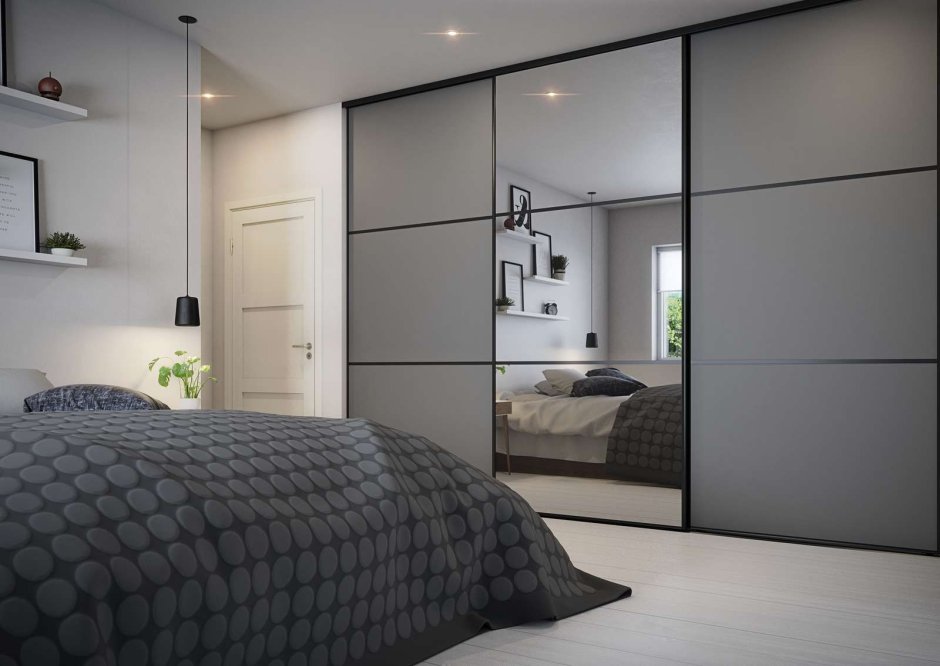 Fitted wardrobes with bed