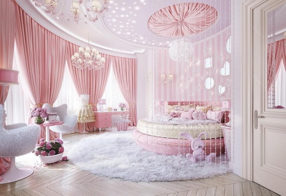 Beautiful pink bed