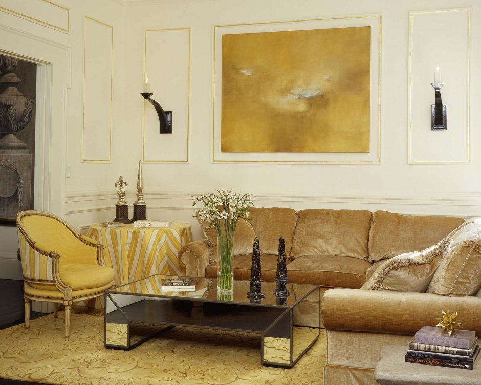 Gold color furniture