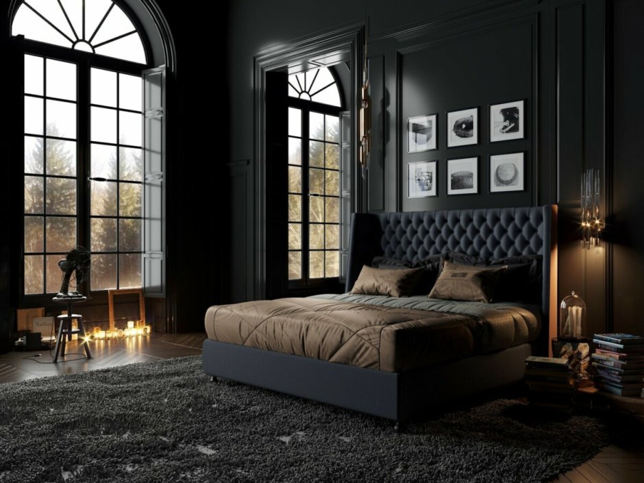 Black colour furniture
