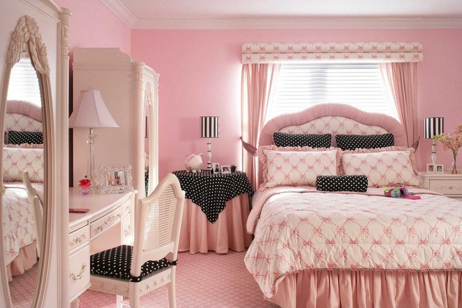 Baby pink bed