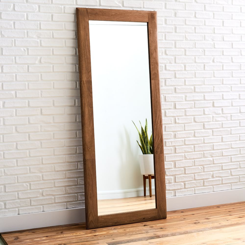 Long mirror with frame