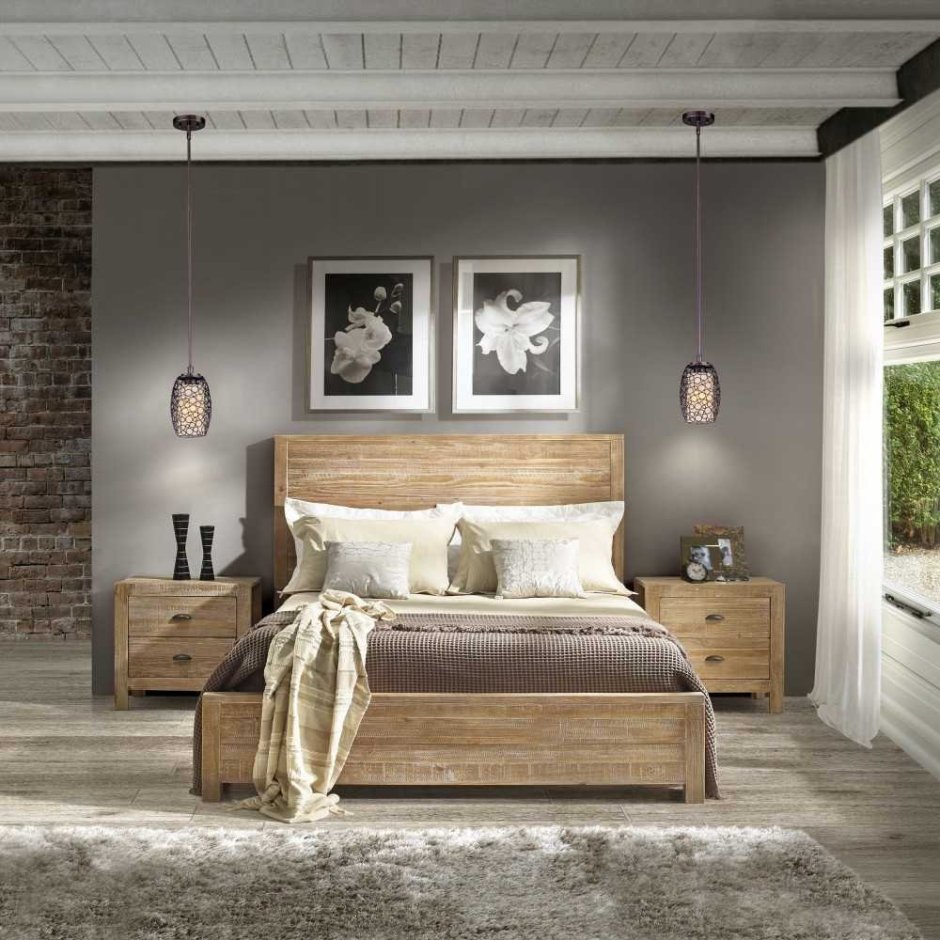 Wooden simple bed
