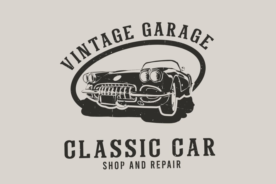 Vintage garage logos
