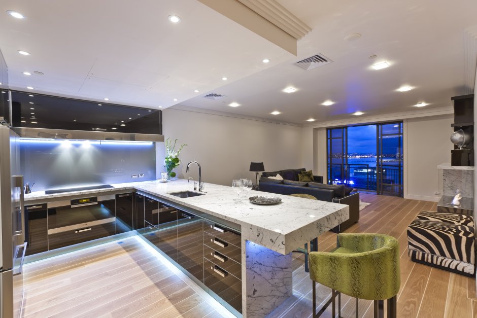 Kitchen Studio with Living Room