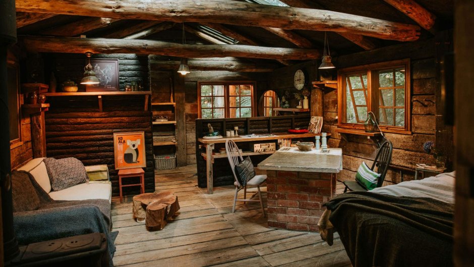 Interior of An Old Russian Hut