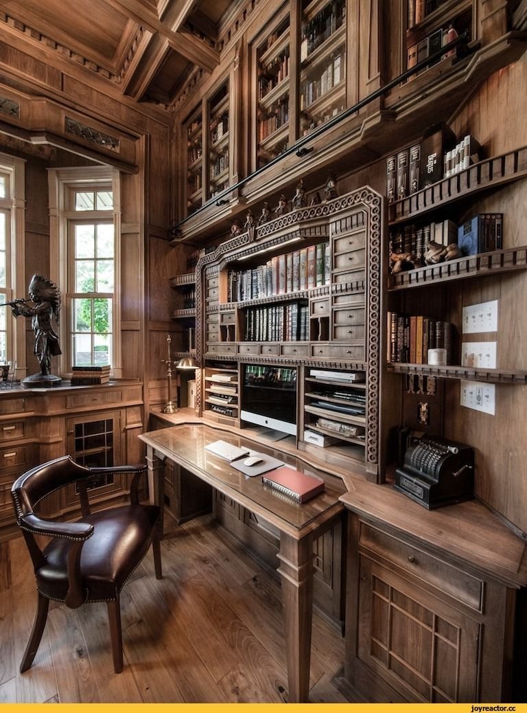 Home library interior