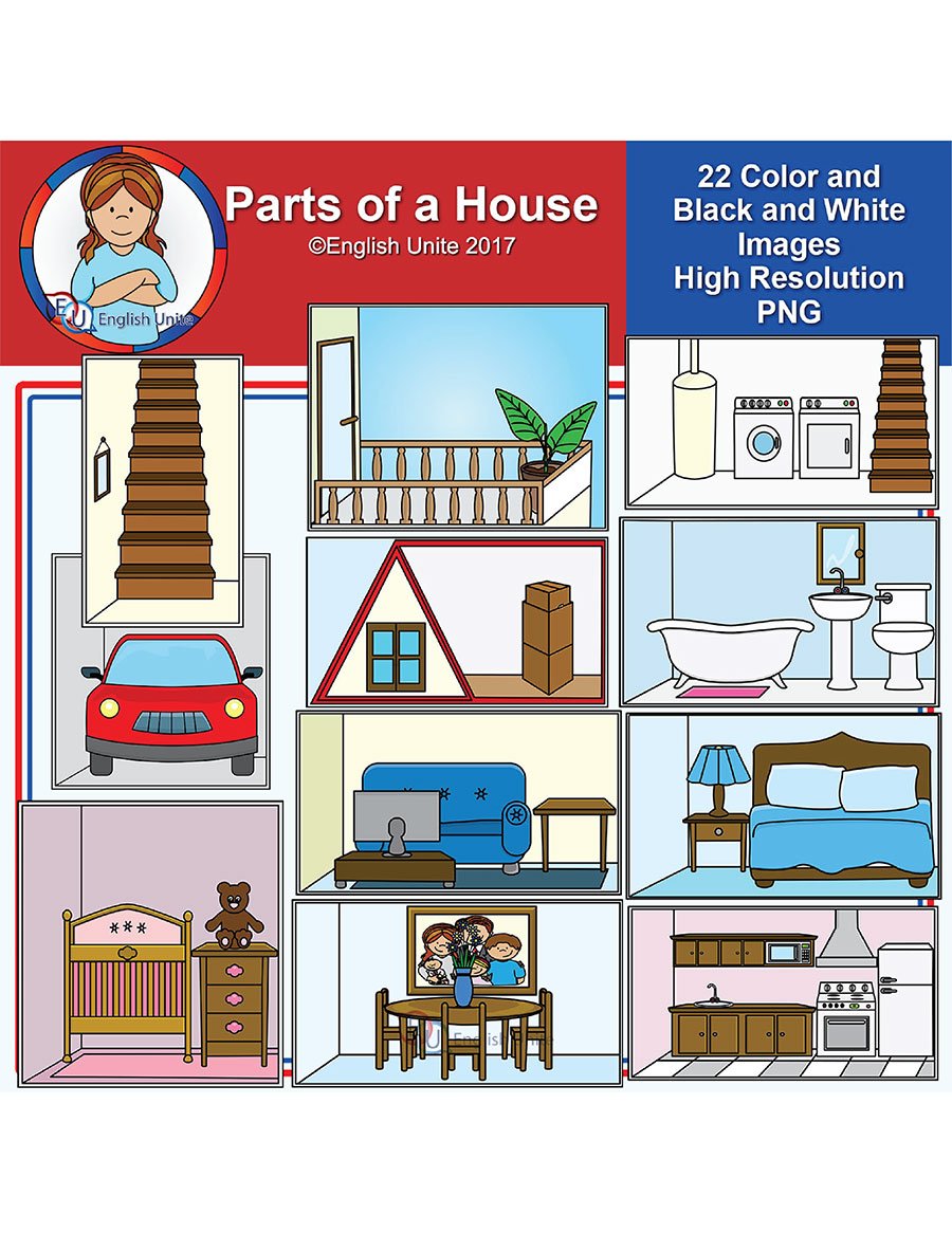 Parts of the House Vocabulary for Kids